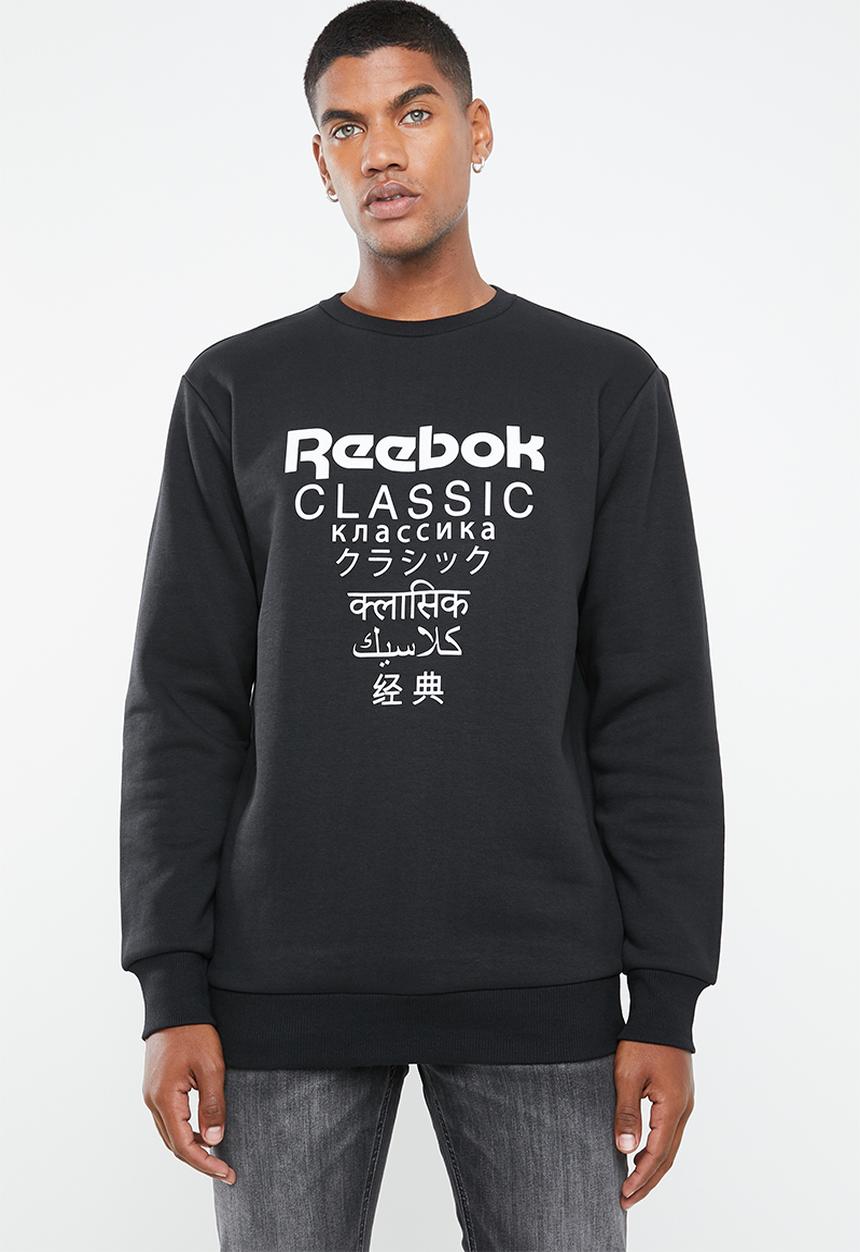 Reebok - GP unisex fleece pullover top - black