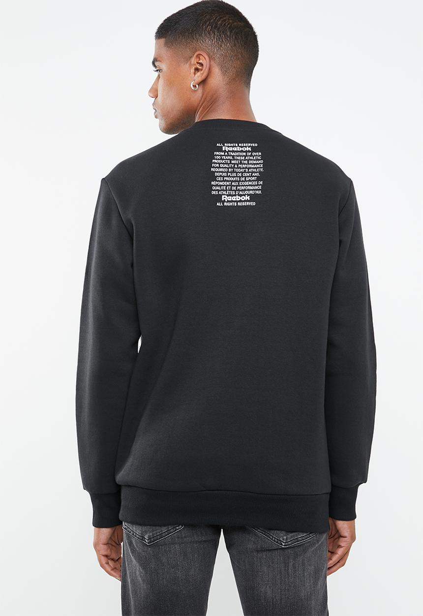 Reebok - GP unisex fleece pullover top - black