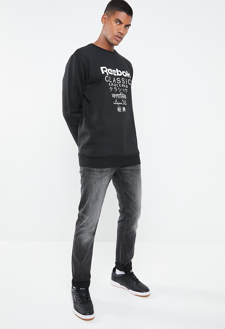 Reebok - GP unisex fleece pullover top - black