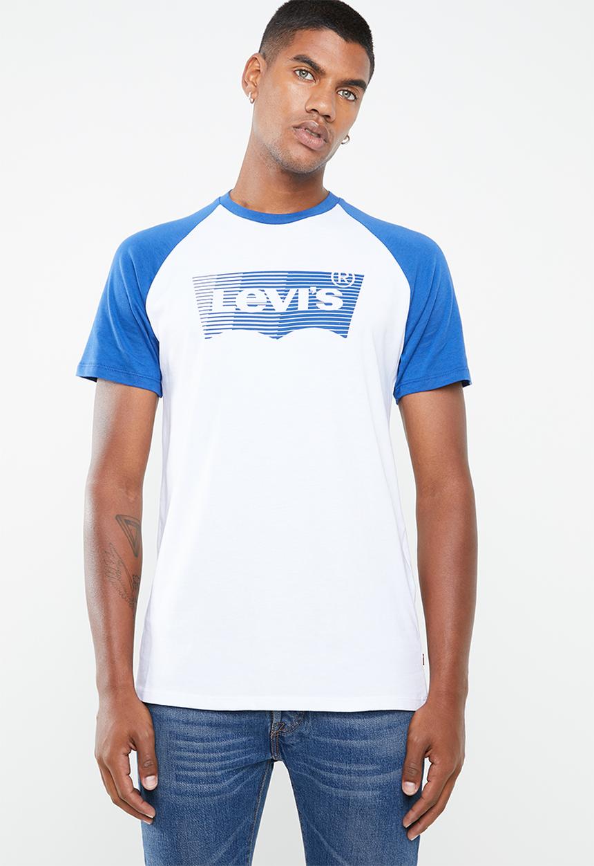 Levi’s® - Short sleeve baseball hm tee retro - white & blue