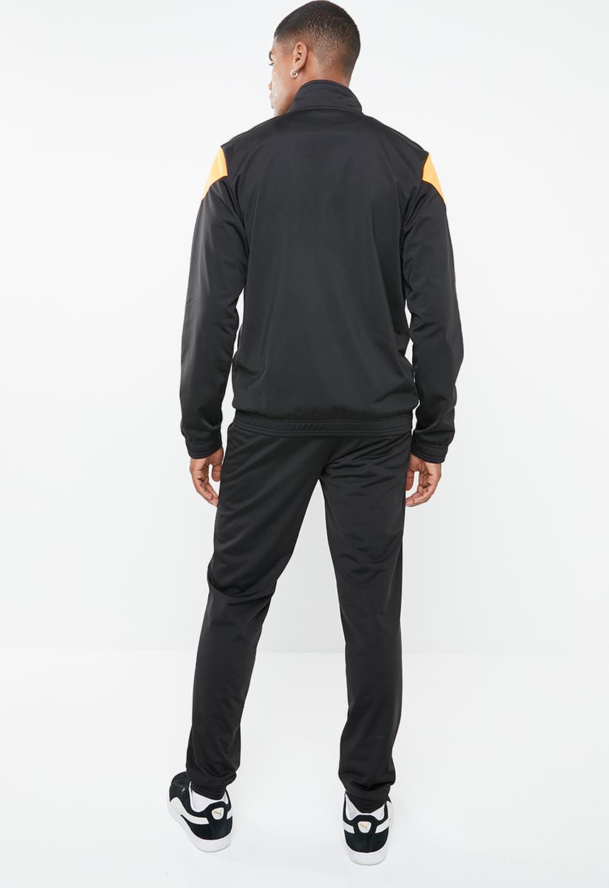 PUMA - Clean tricot tracksuit - black & yellow