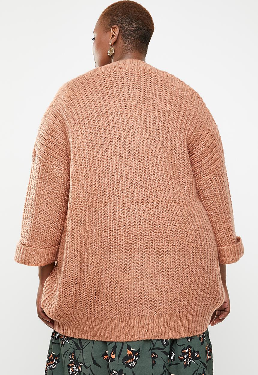 Brave Soul - Plus size 3/4 sleeve cardigan - tan