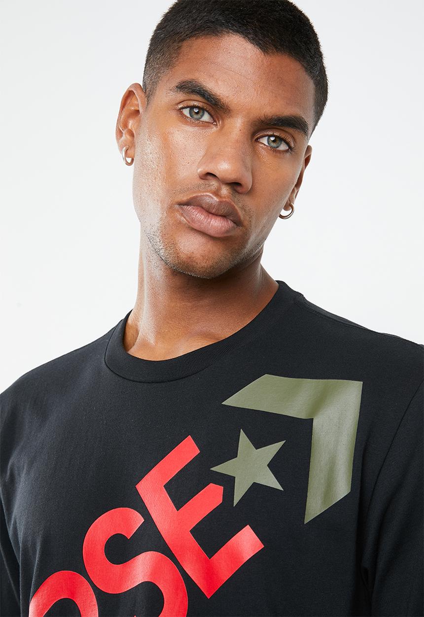 Converse - Cross body tee - black