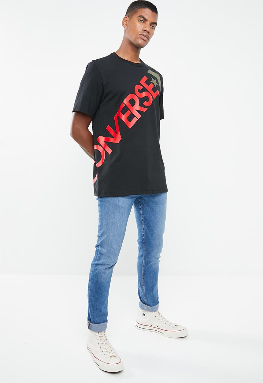 Converse - Cross body tee - black