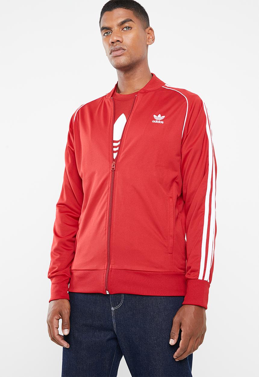 adidas Originals - SST track top - red & white