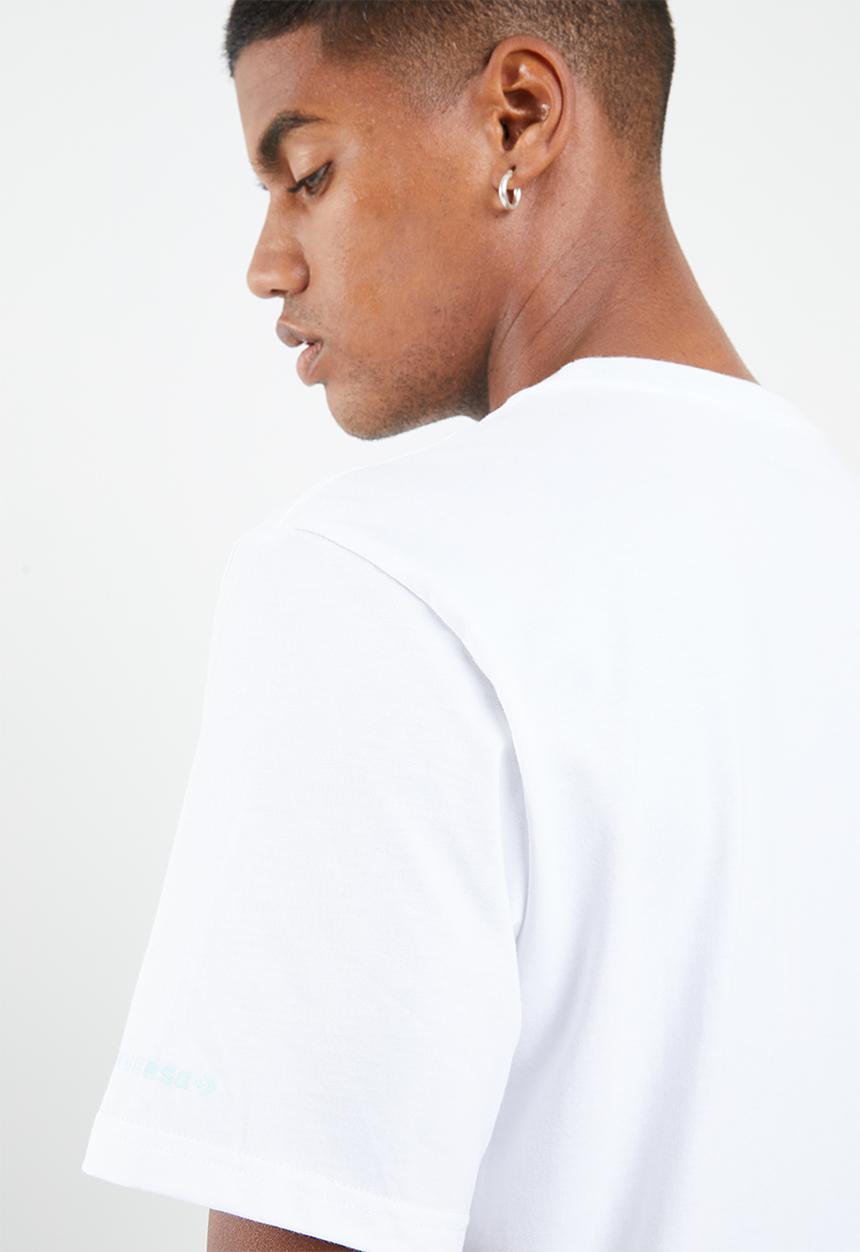 Converse - Vertical collegiate text tee - white