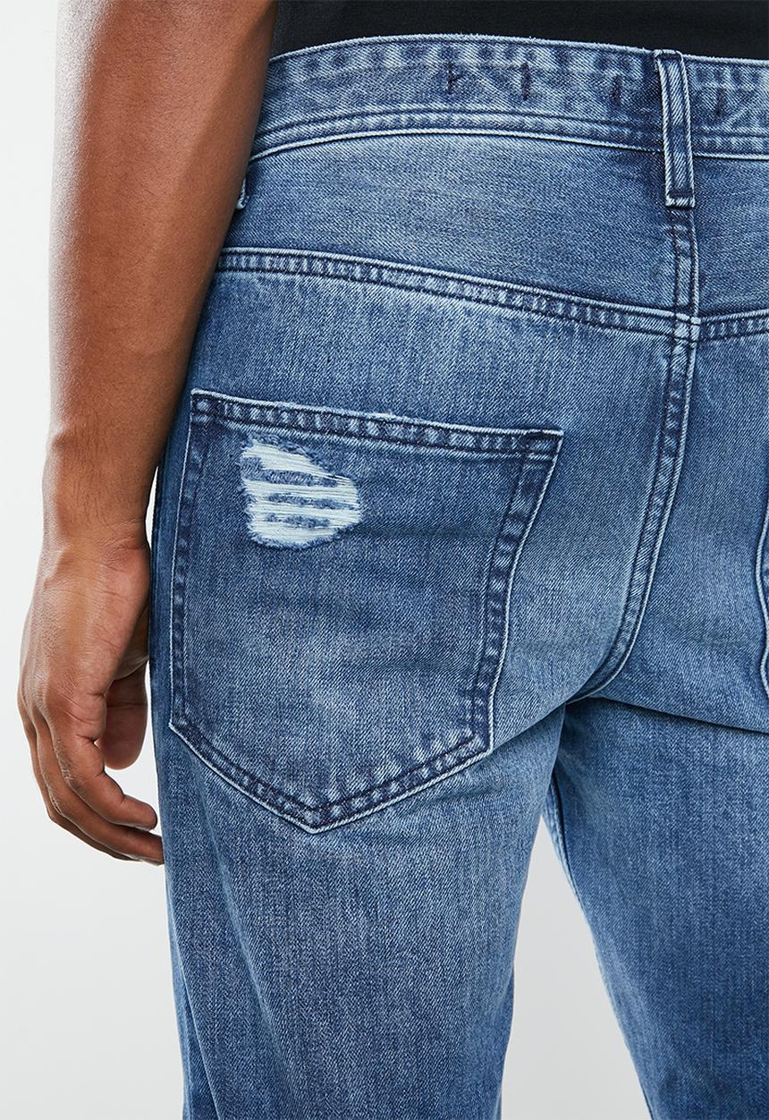 Superbalist - Cropped patchwork jeans - blue 