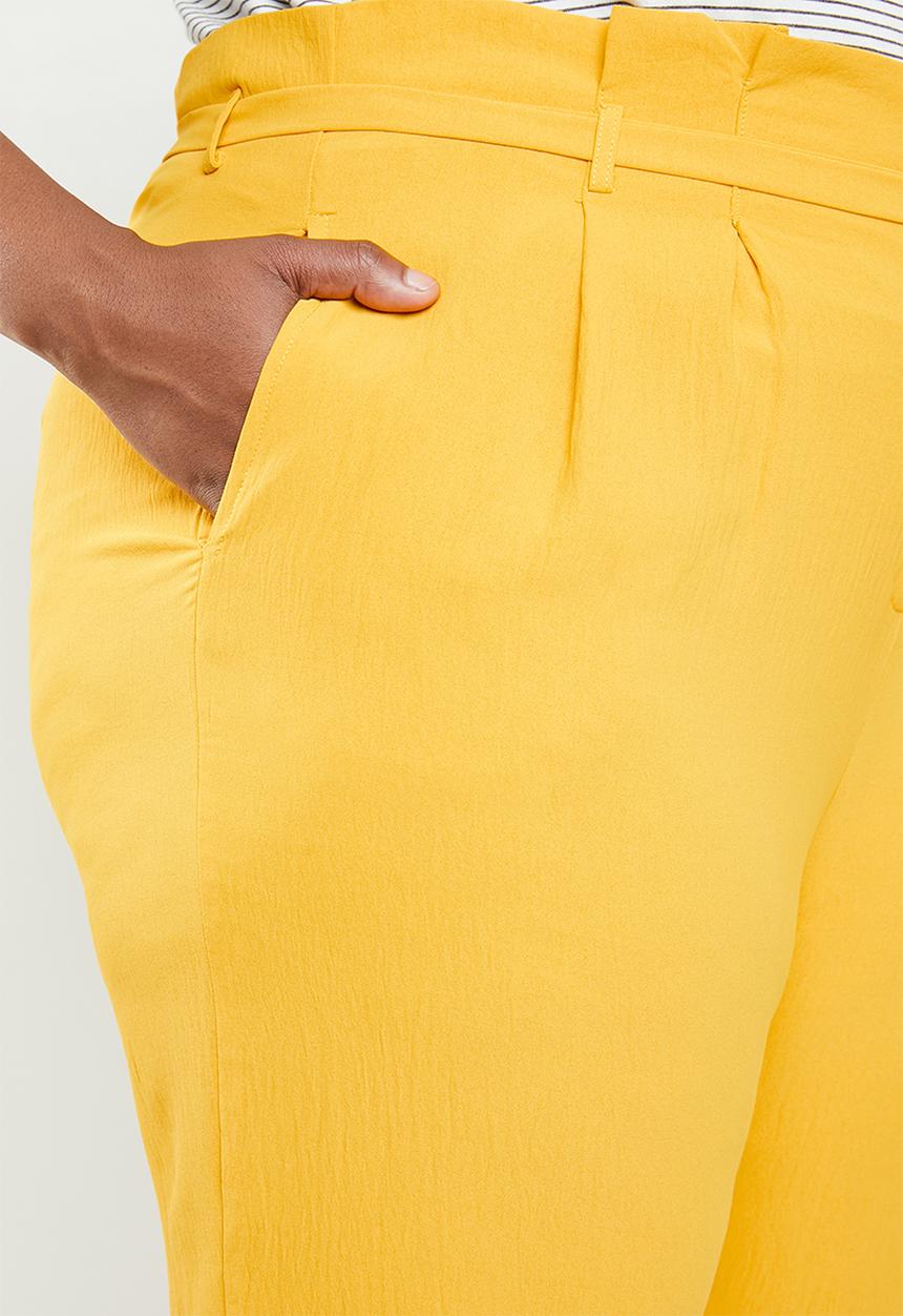 STYLE REPUBLIC PLUS - Soft paperbag waist pants - yellow