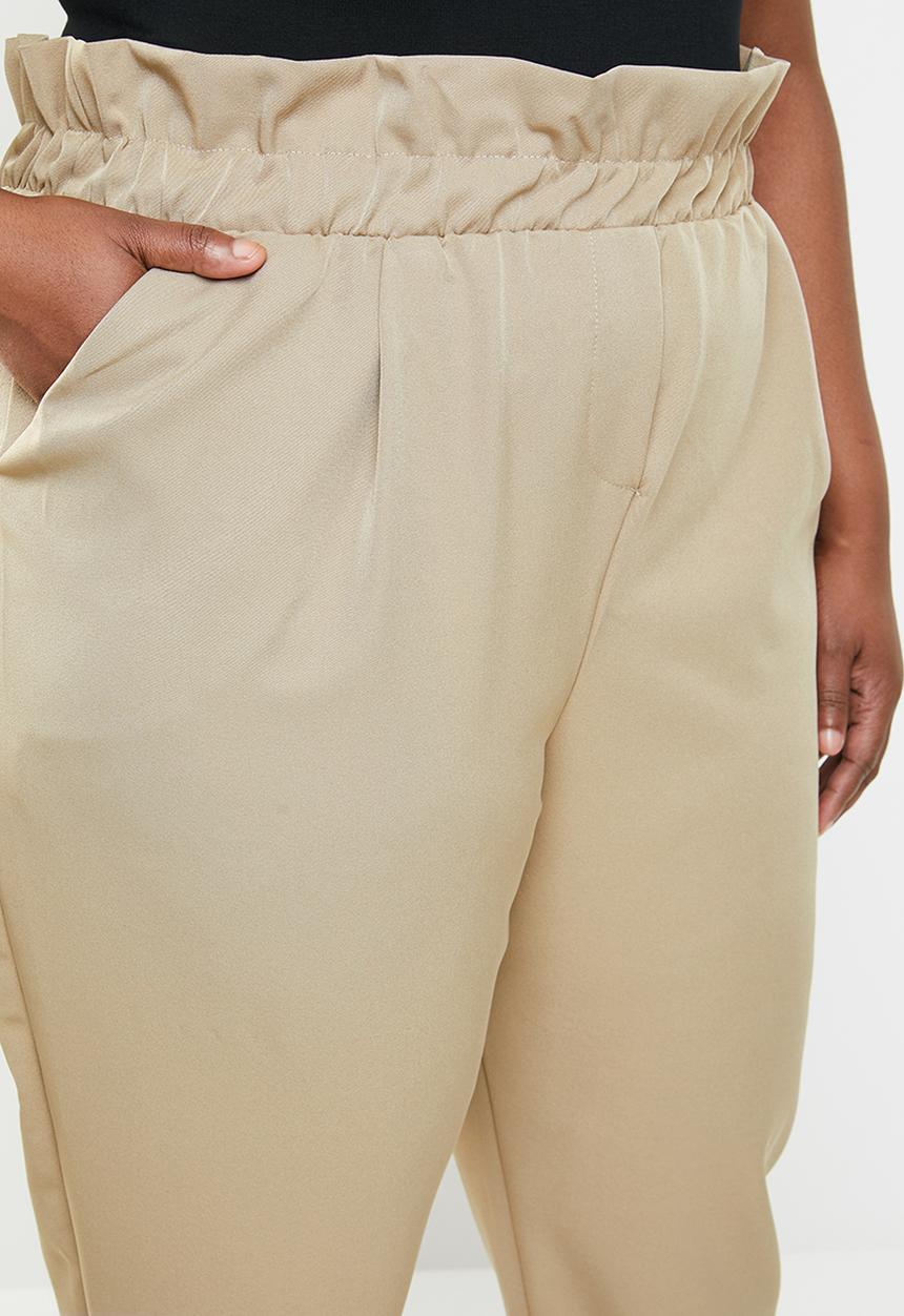 STYLE REPUBLIC PLUS - Paperbag waist pant - beige