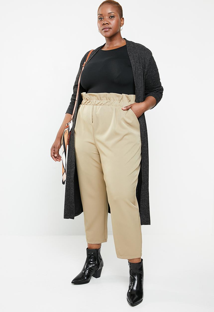 STYLE REPUBLIC PLUS - Paperbag waist pant - beige