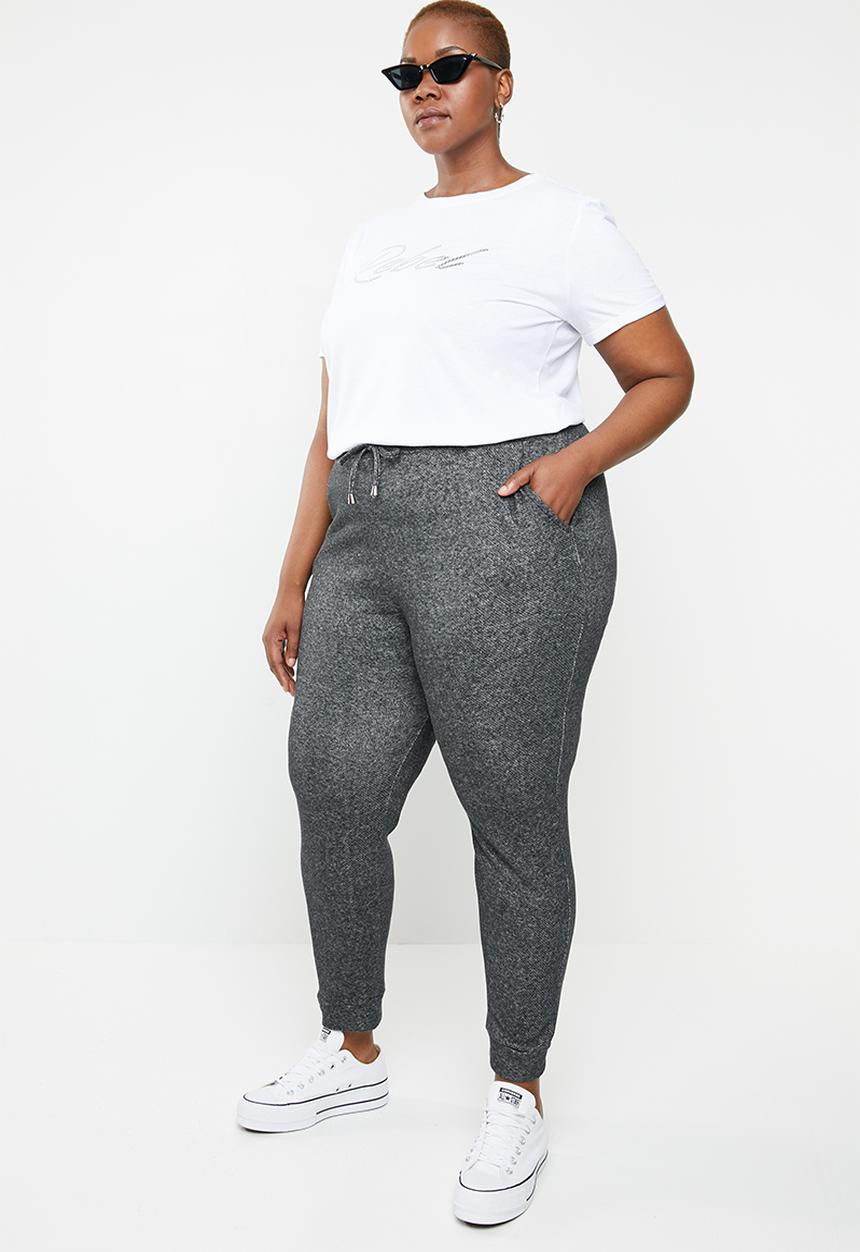 STYLE REPUBLIC PLUS - Draw cord cuffed jogger - grey