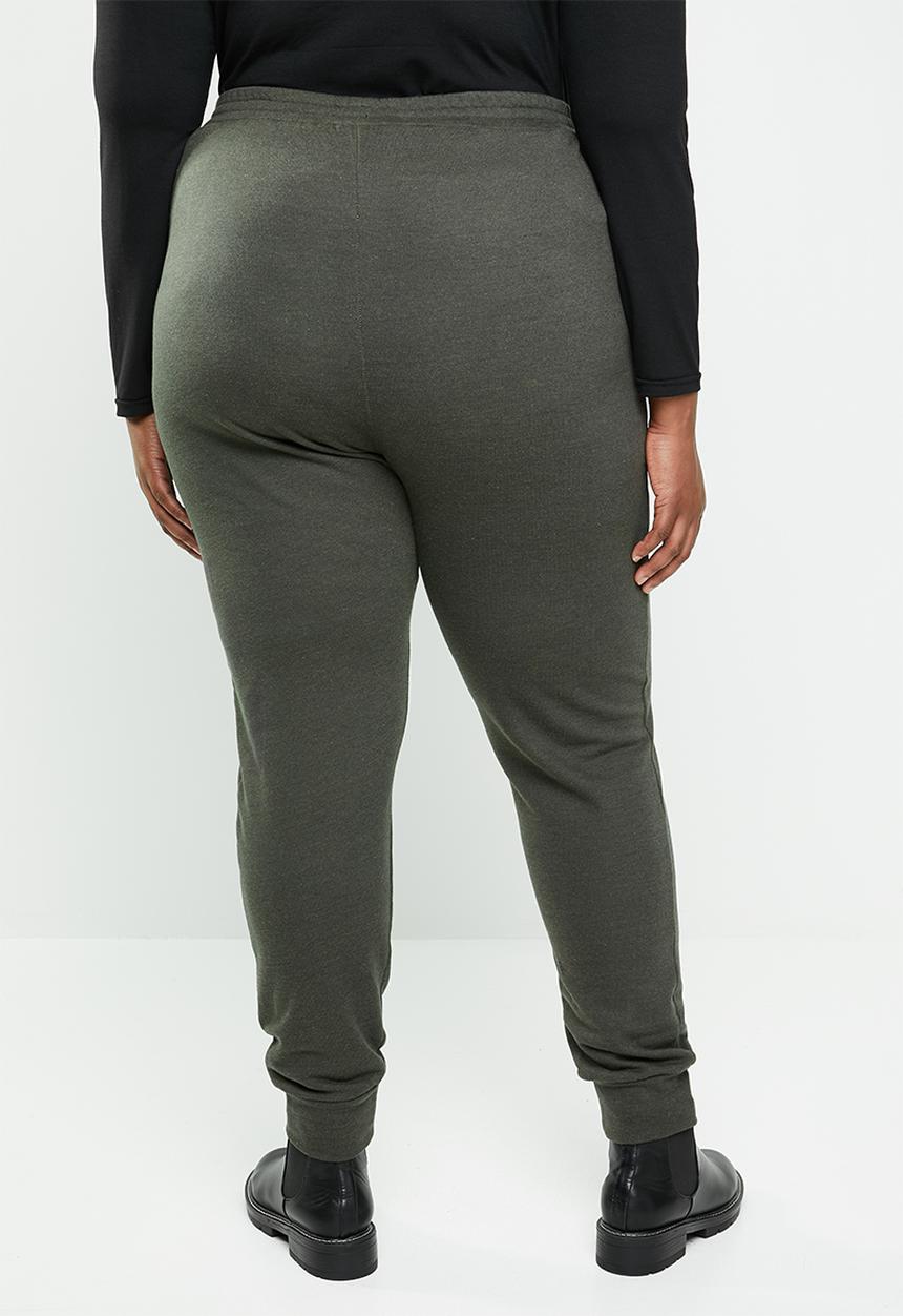 STYLE REPUBLIC PLUS - Draw cord cuffed jogger - green