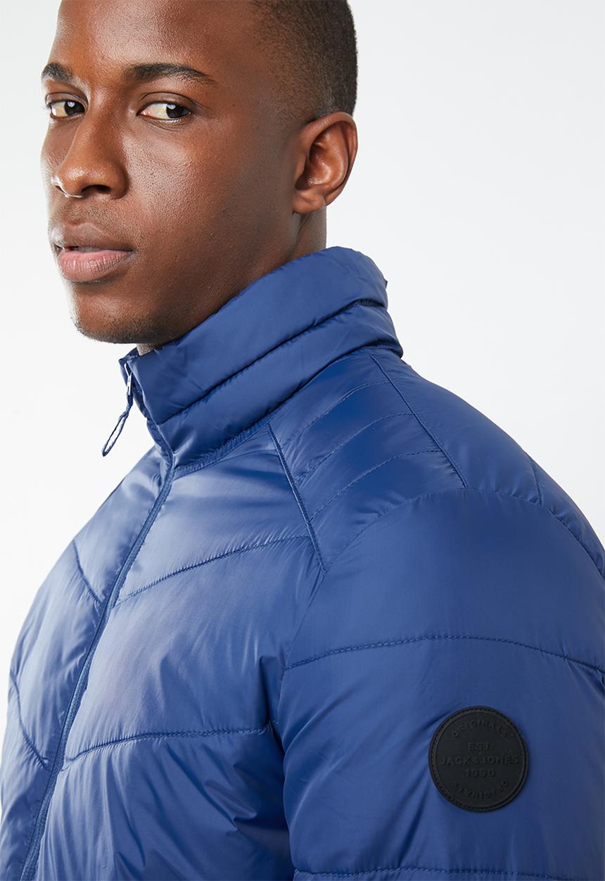 Jack & Jones - Puffer stand collar jacket - blue