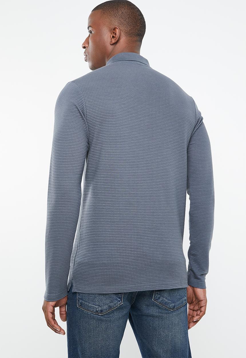 Jack & Jones - Polo long sleeve tee - blue