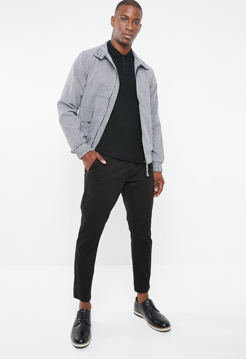 Jack & Jones - Polo long sleeve tee - black
