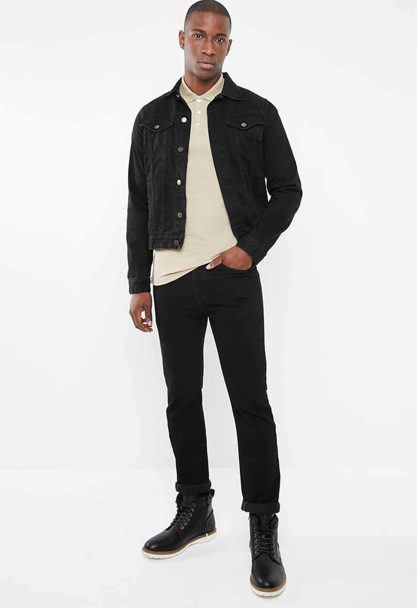 Jack & Jones - Polo long sleeve tee - beige