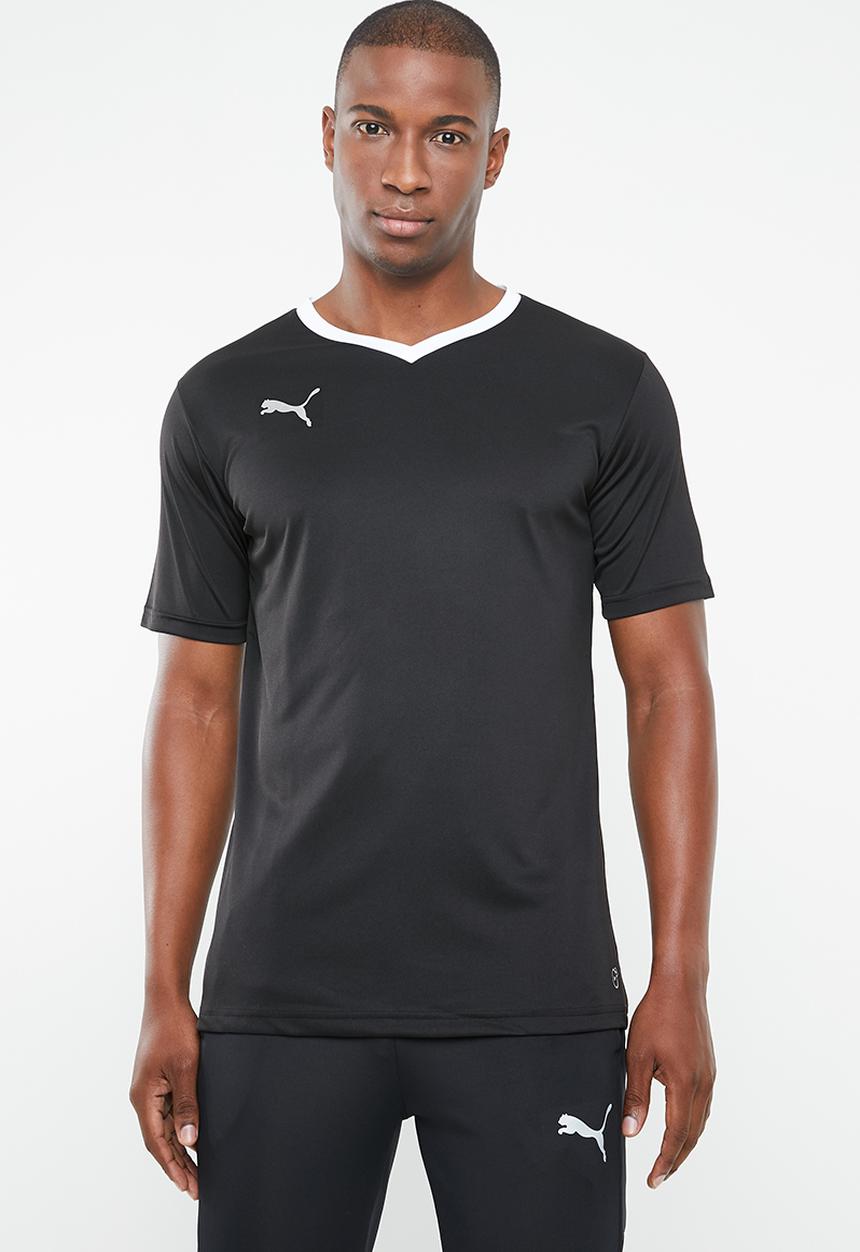 PUMA - Liga V-neck senior jersey top - black & white