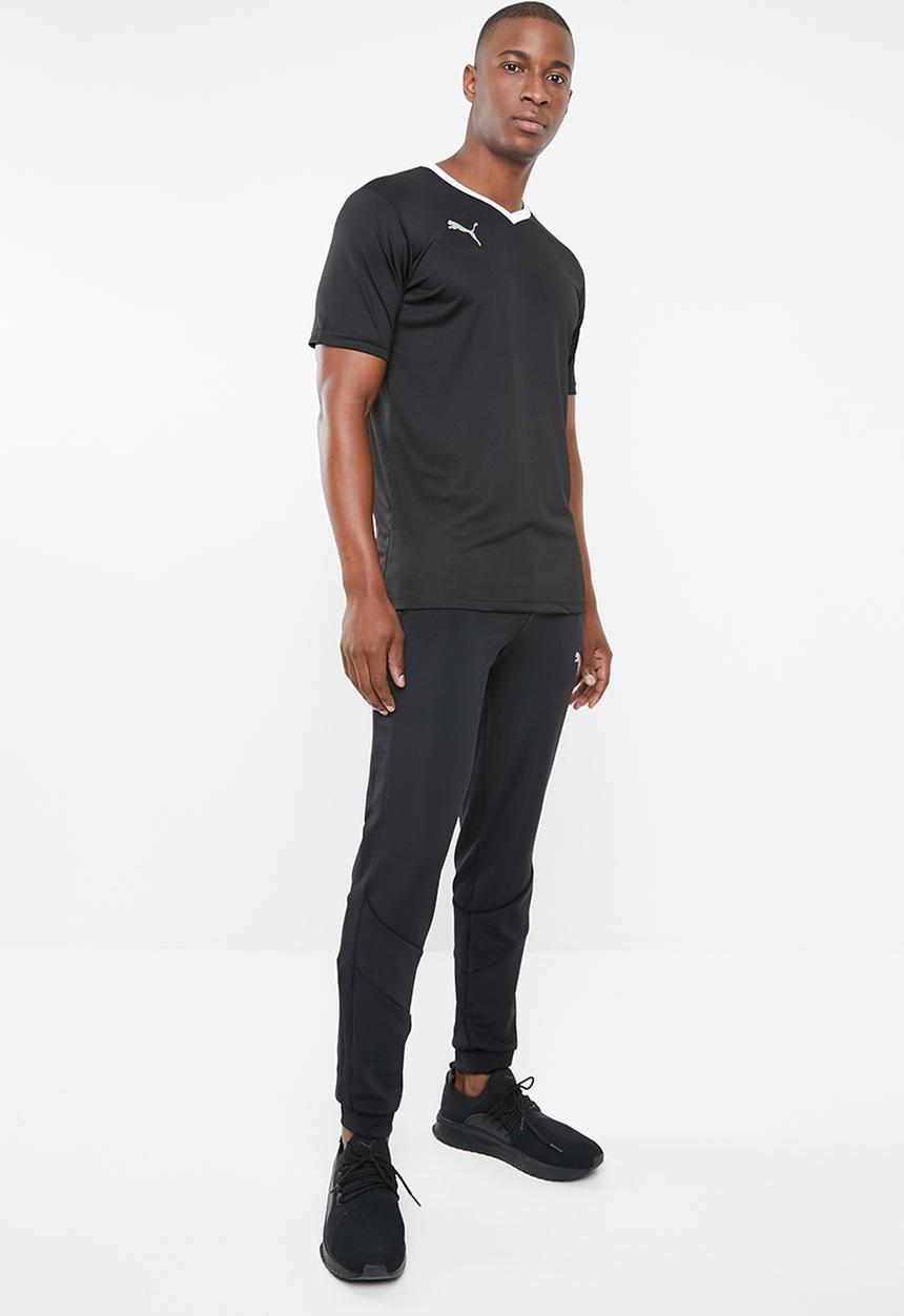 PUMA - Liga V-neck senior jersey top - black & white