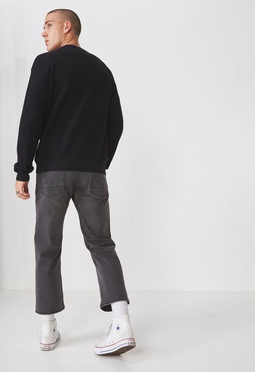 Cotton On - Lightweight crew sweater - black