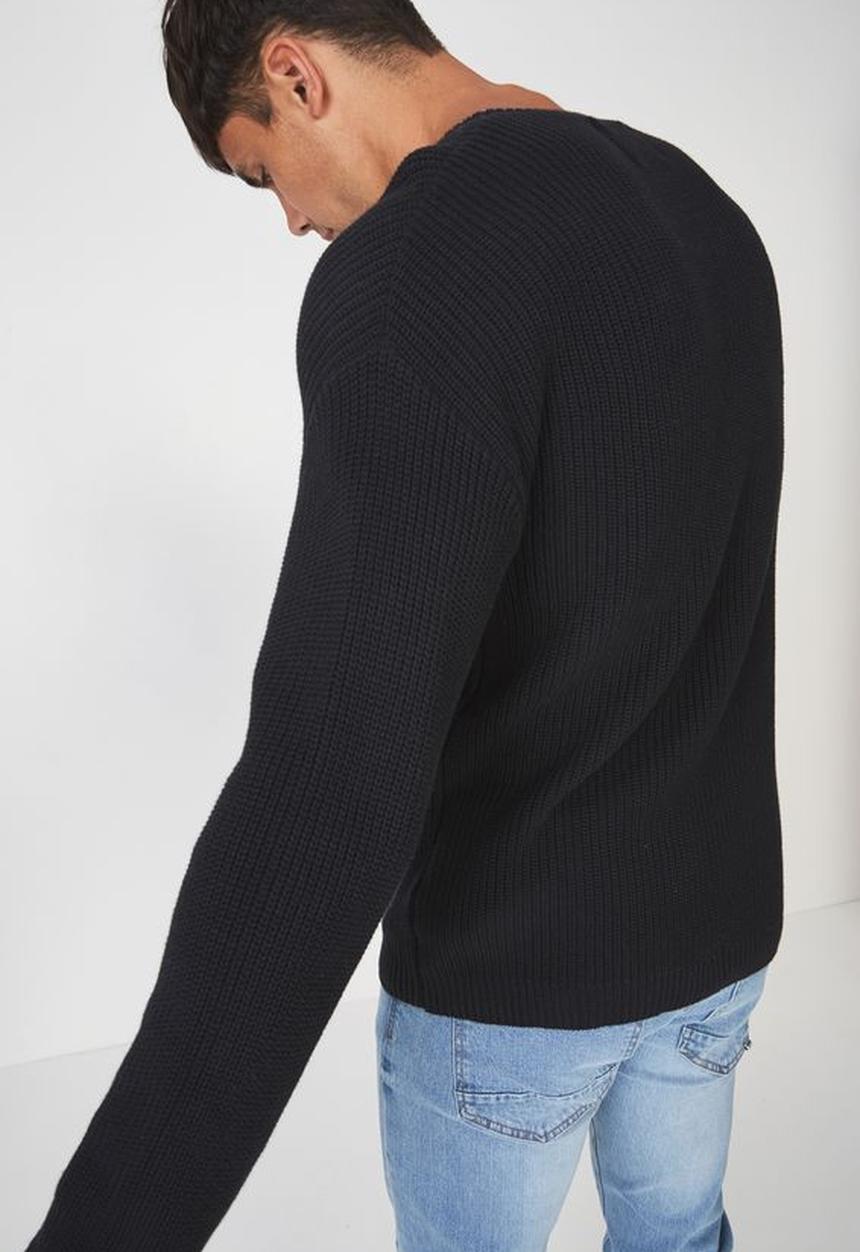 Cotton On - Box crew knit - black