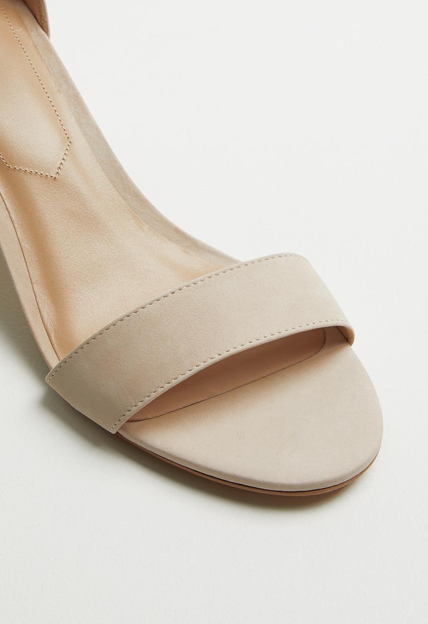 ALDO - Villarosa leather heel - bone nubuck
