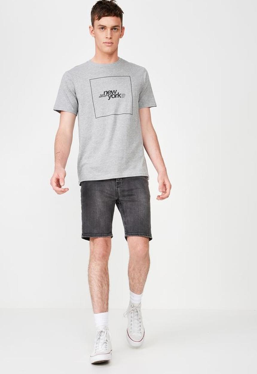 Cotton On - Borough urban T-shirt - grey