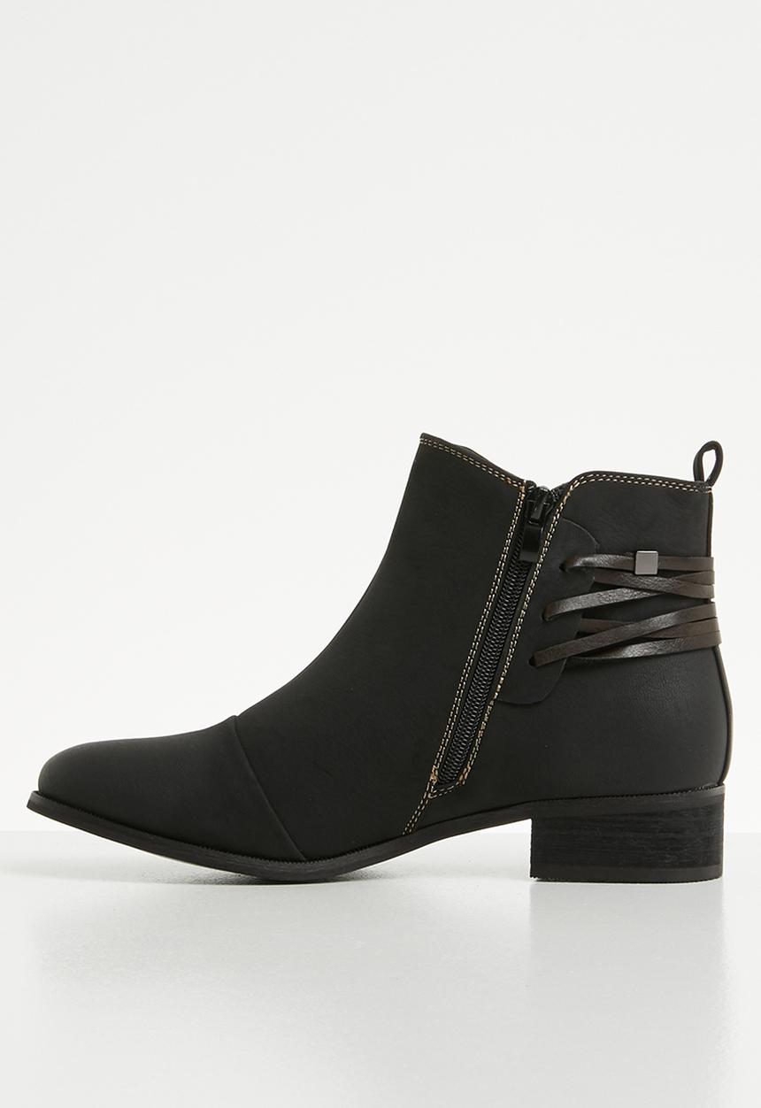 Miss Black - Criss-cross ankle boot - black