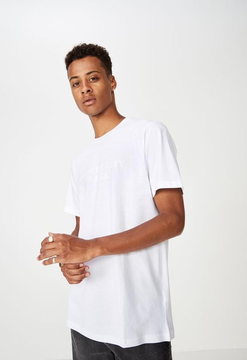 Cotton On - Nyc hustle urban t-shirt - white