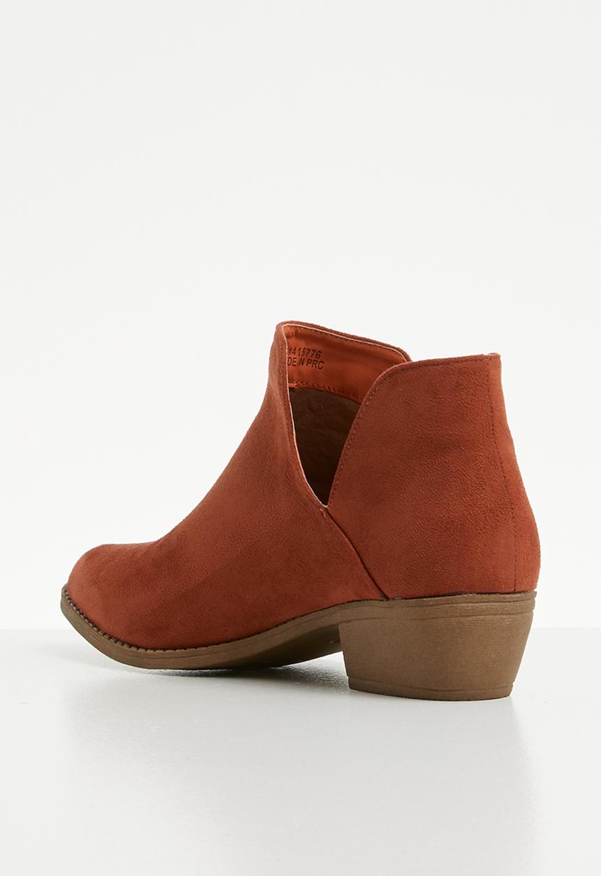 Jada - Slip on flat ankle boot - rust