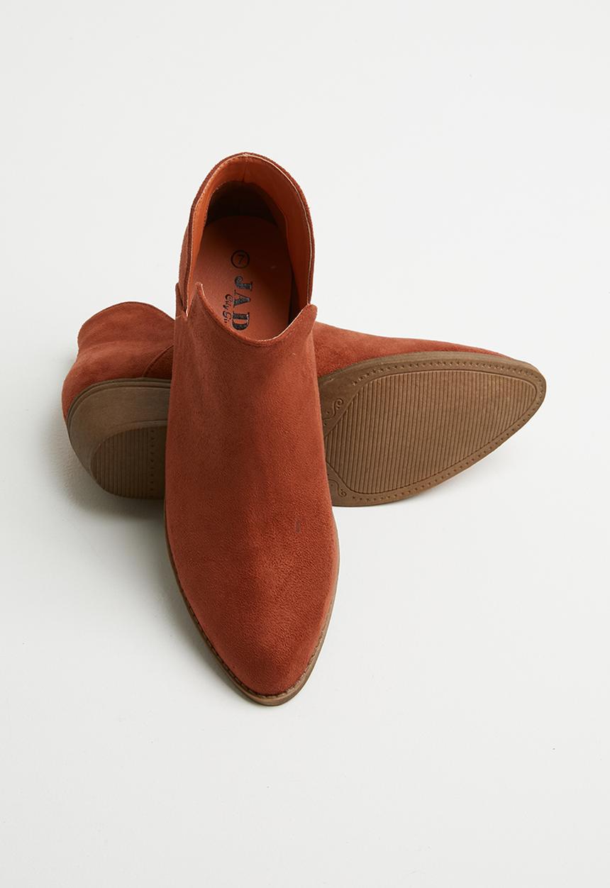 Jada - Slip on flat ankle boot - rust