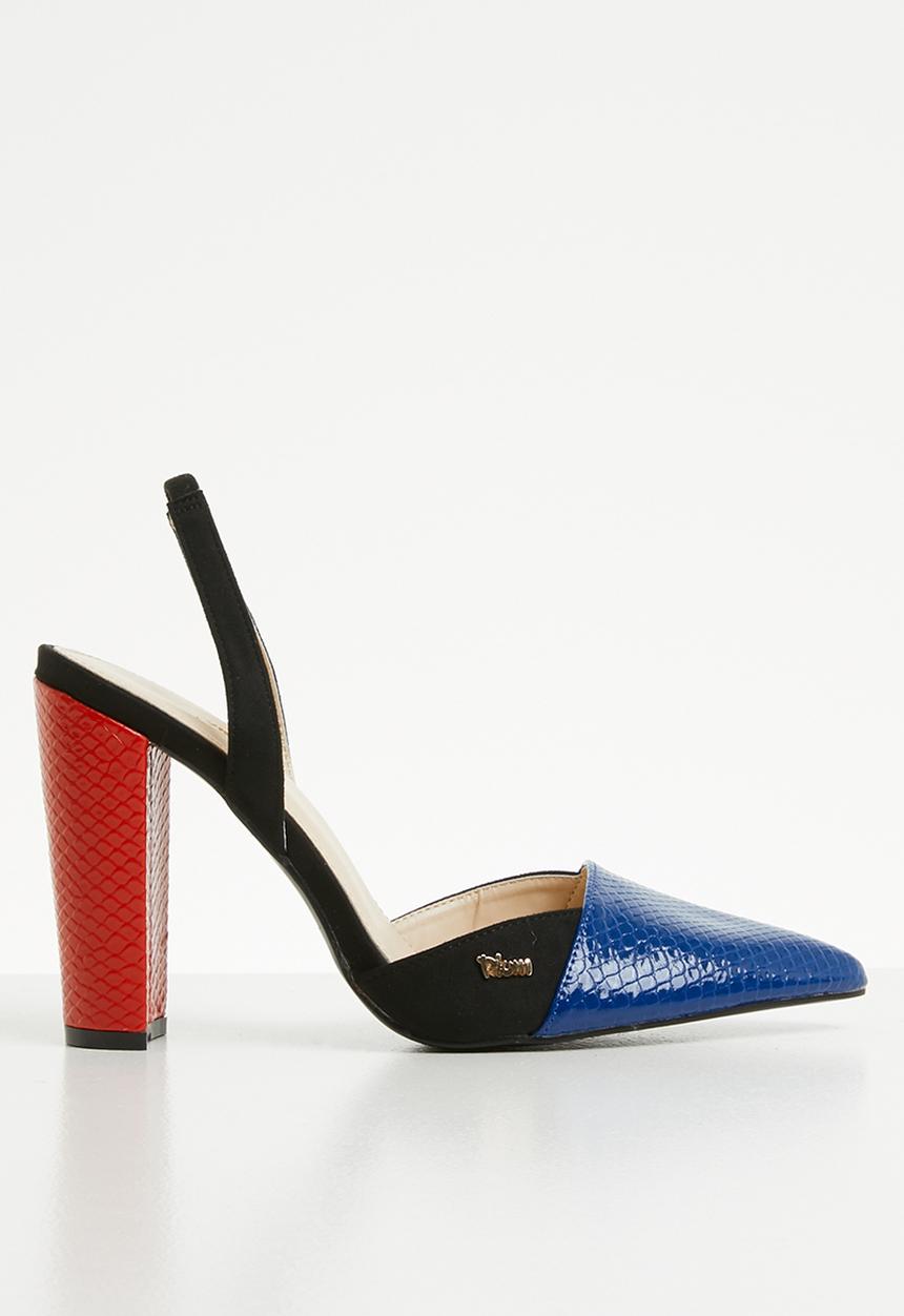 Plum -  Colour-block heel -multi