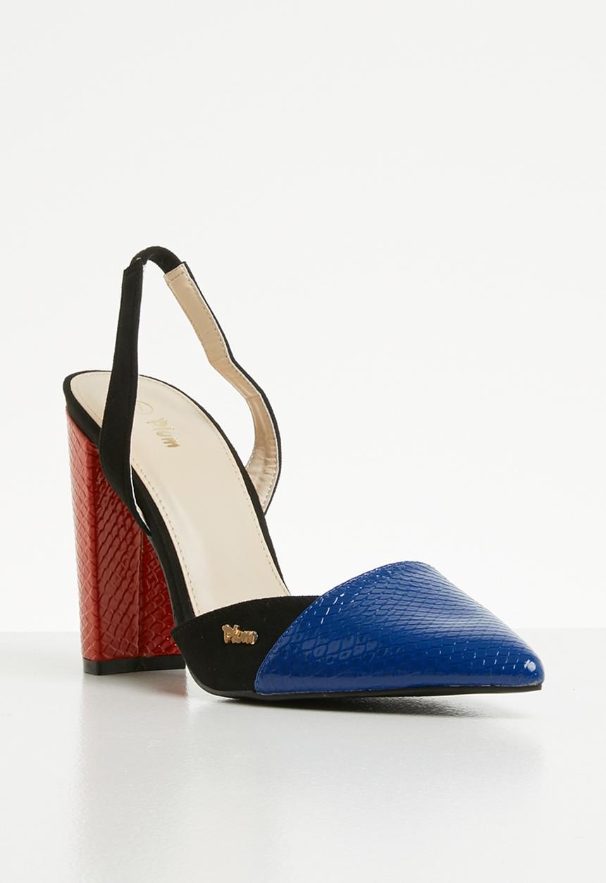Plum -  Colour-block heel -multi