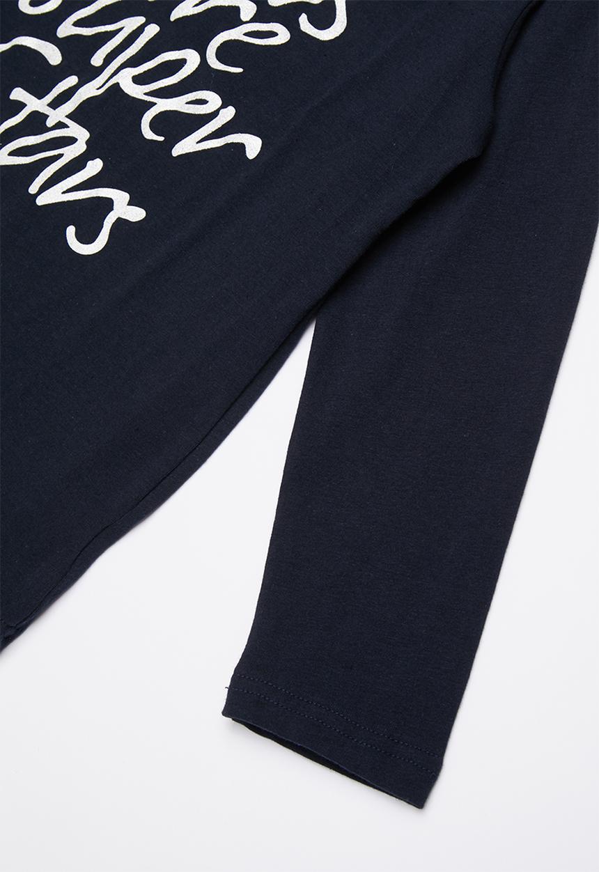 Pop Candy - Kids long sleeve top with leggings - navy & grey