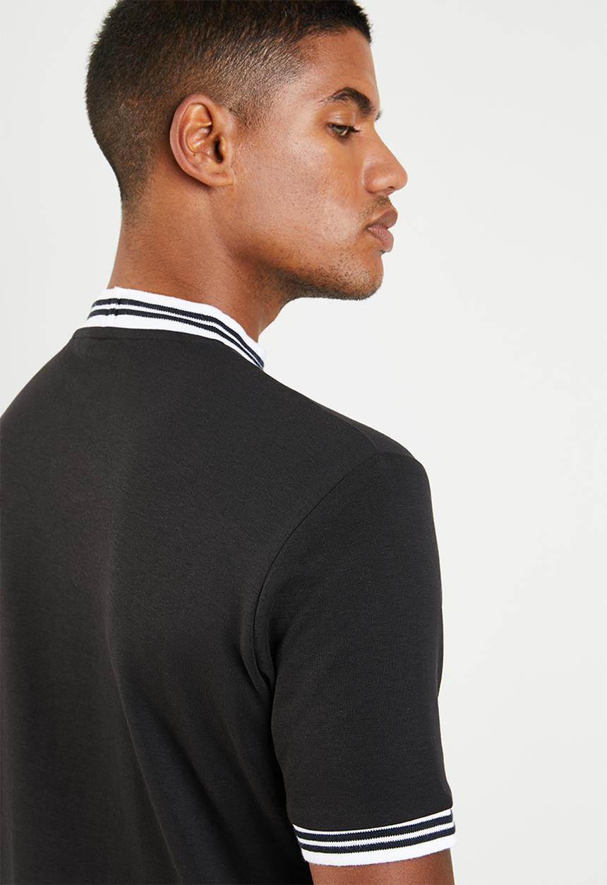 Only & Sons - Hugo rib tee - black & white