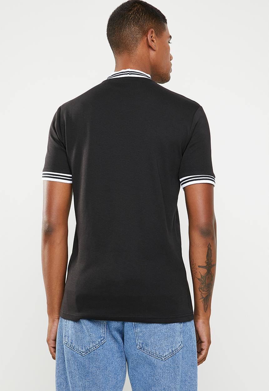 Only & Sons - Hugo rib tee - black & white