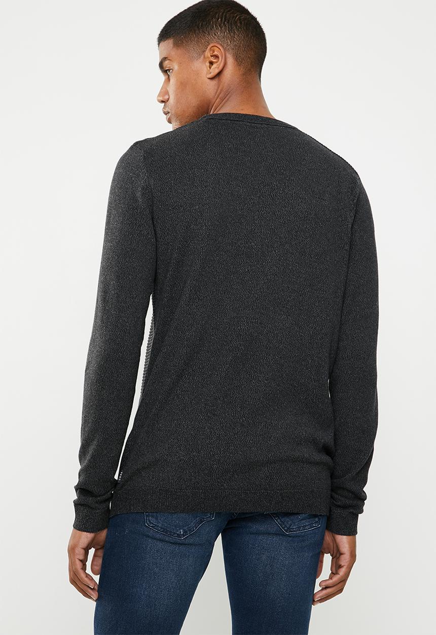 Jack & Jones - Penditon crew neck knit - black