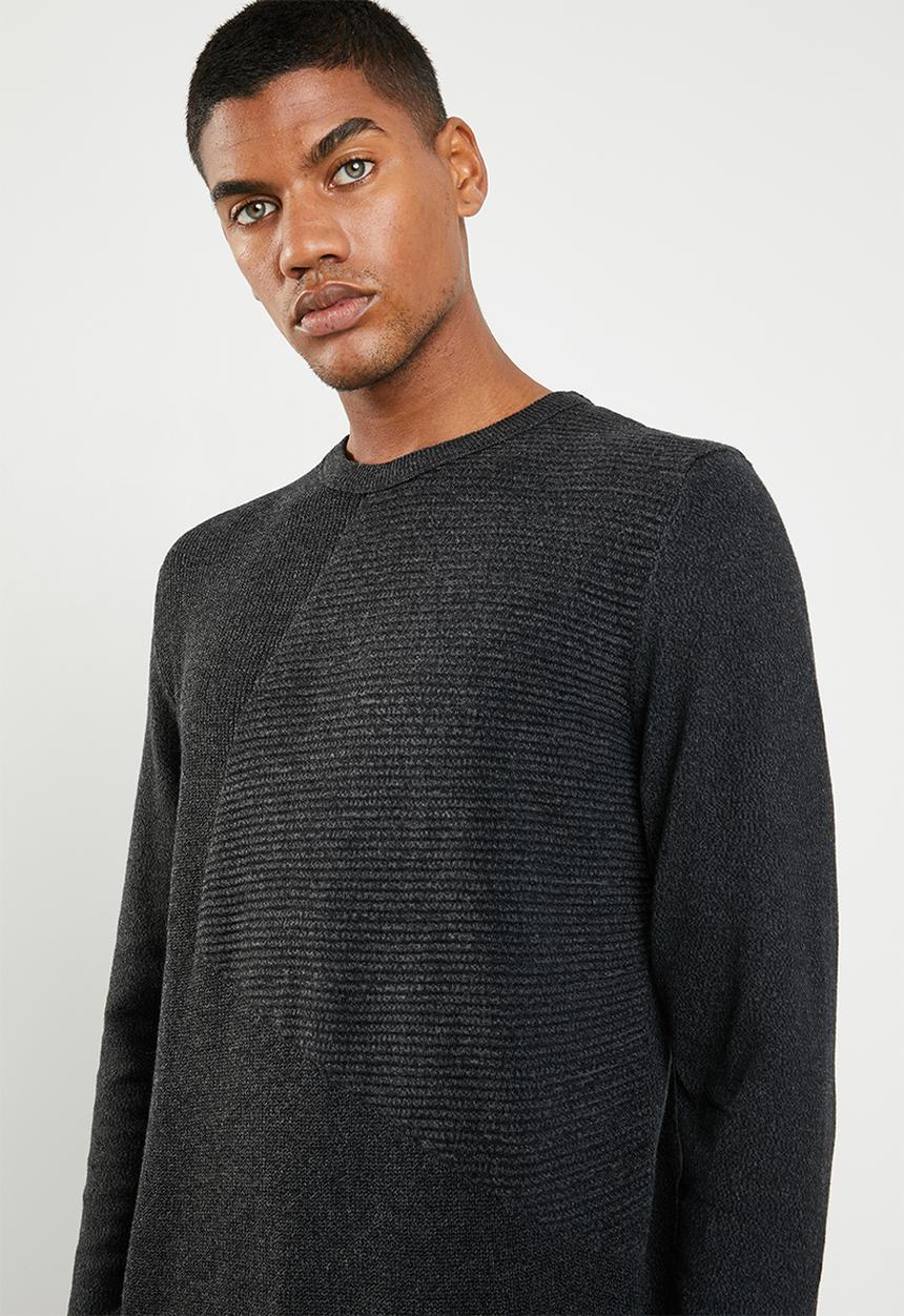 Jack & Jones - Penditon crew neck knit - black