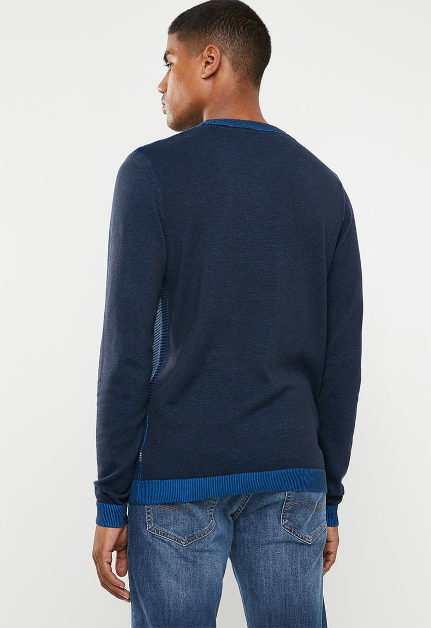 Jack & Jones - Penditon crew neck knit - blue