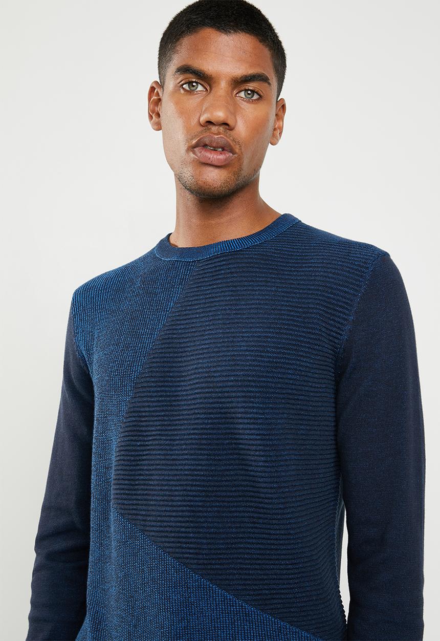 Jack & Jones - Penditon crew neck knit - blue