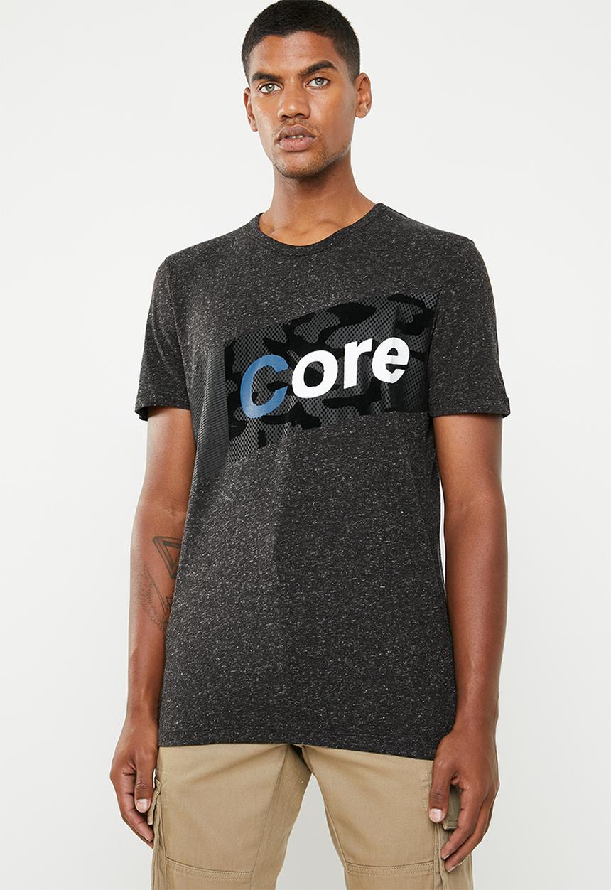 Jack & Jones - Adam short sleeve crew neck tee - black