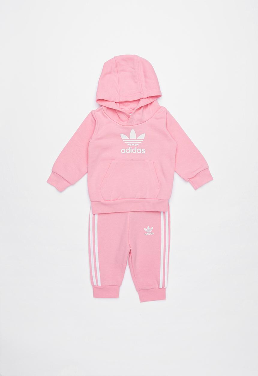 adidas Originals - Adidas trefoil tracksuit - pink & white