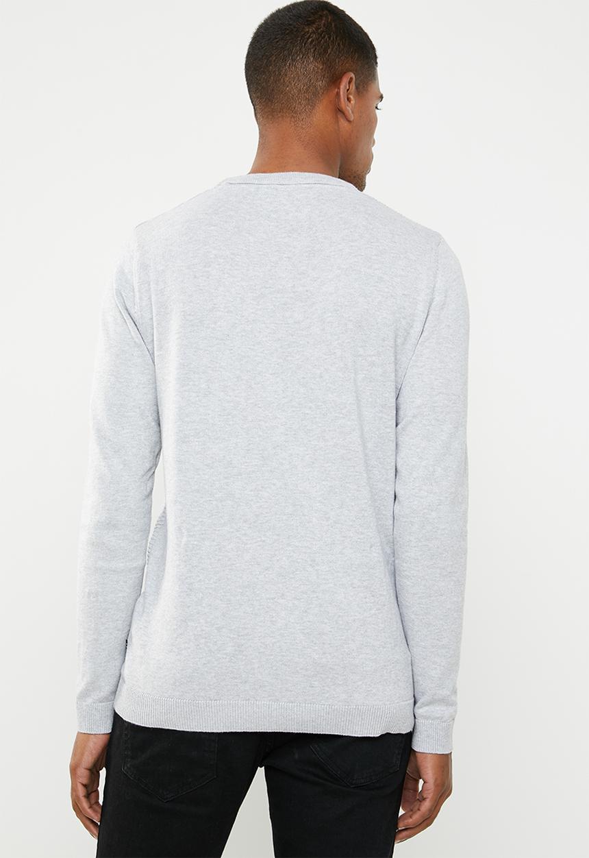 Jack & Jones - Penditon crew neck knit - grey