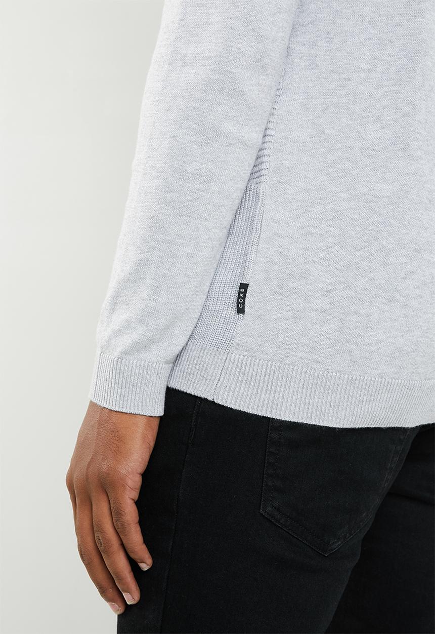Jack & Jones - Penditon crew neck knit - grey