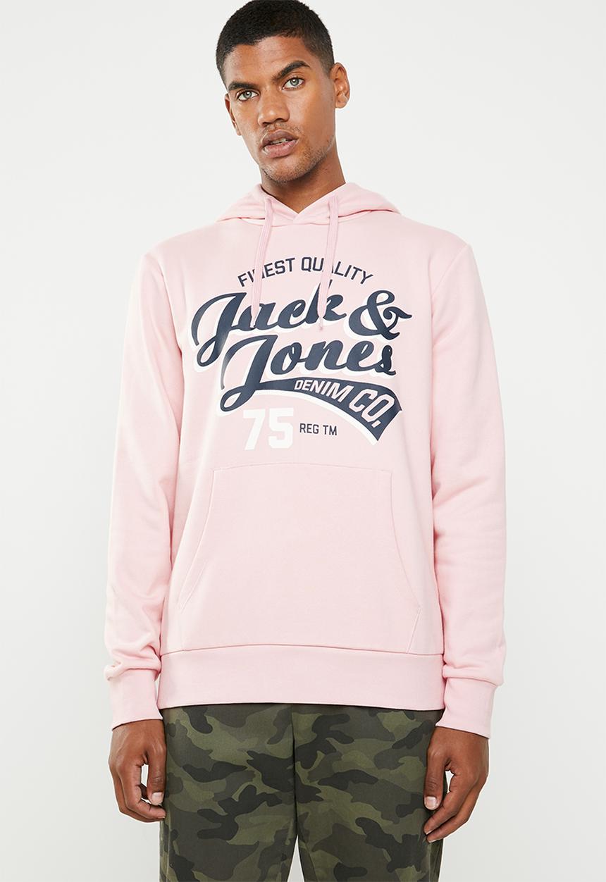 Jack & Jones - Logo sweat hoodie - pink