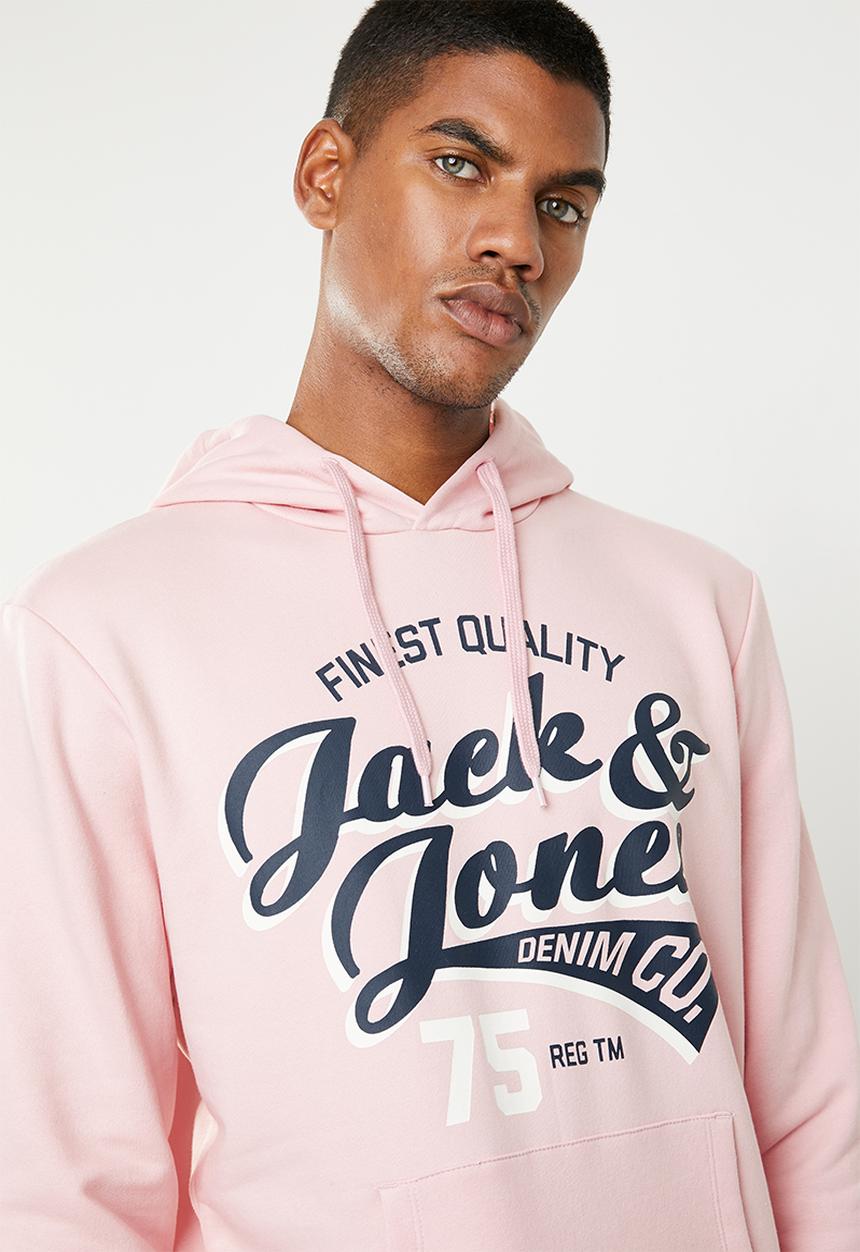 Jack & Jones - Logo sweat hoodie - pink