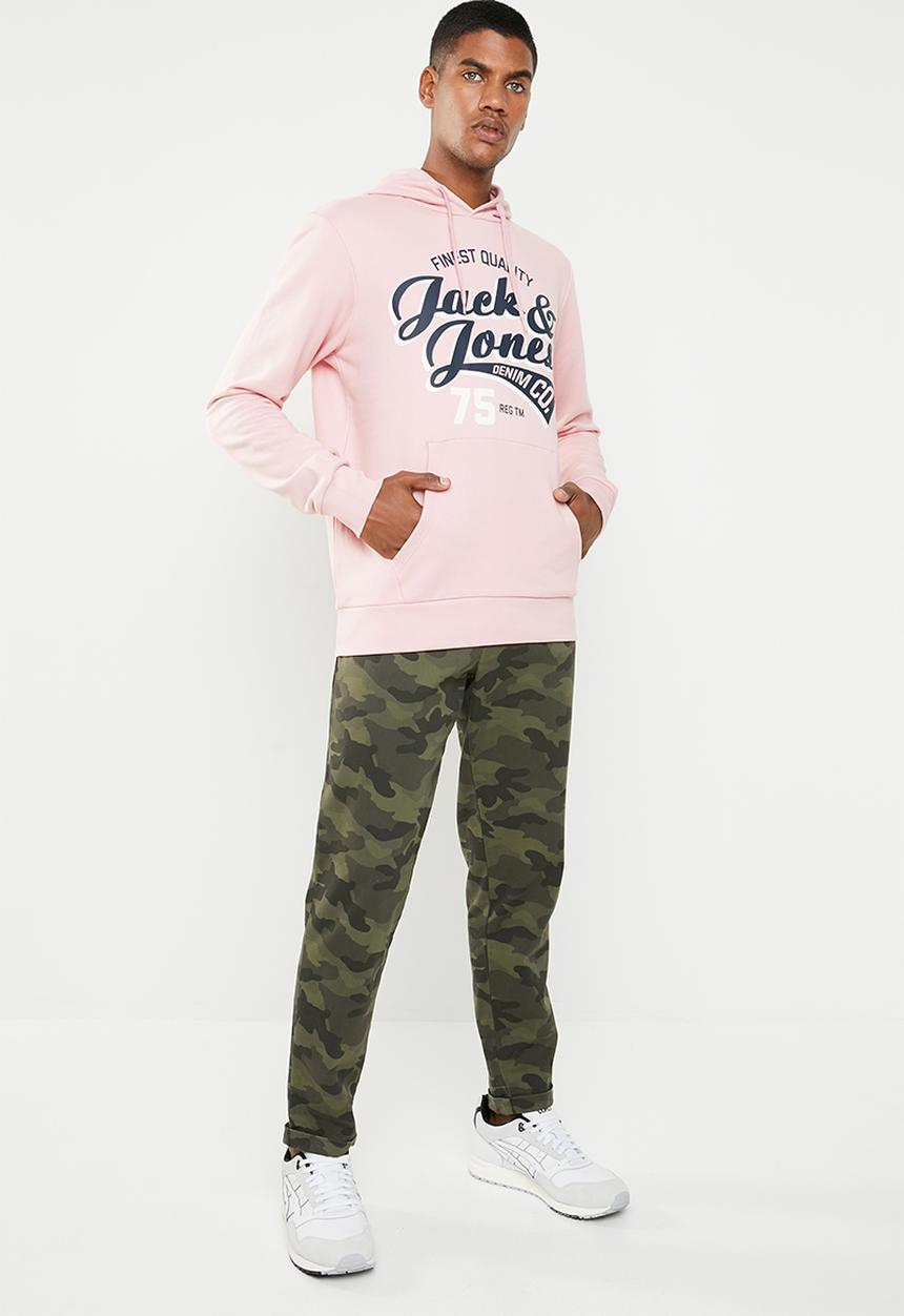 Jack & Jones - Logo sweat hoodie - pink