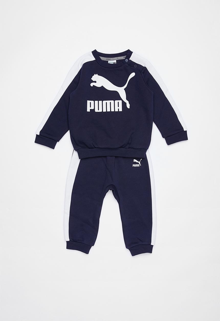 PUMA - Minime prime t7 crew jogger peacoat - navy & white