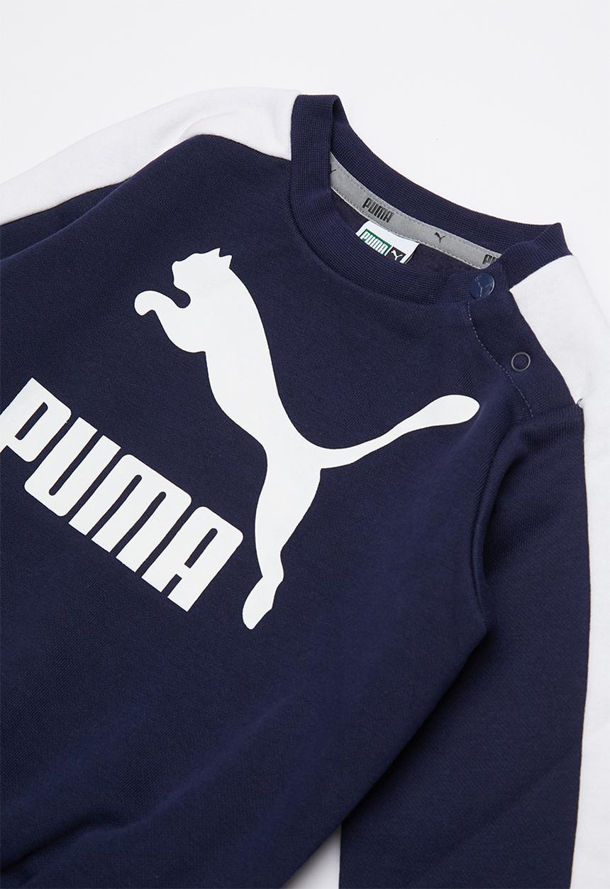 PUMA - Minime prime t7 crew jogger peacoat - navy & white