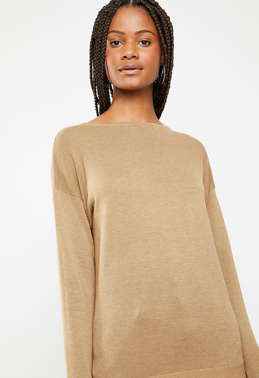 Superbalist - V-back detail skinny with tie back jersey - camel