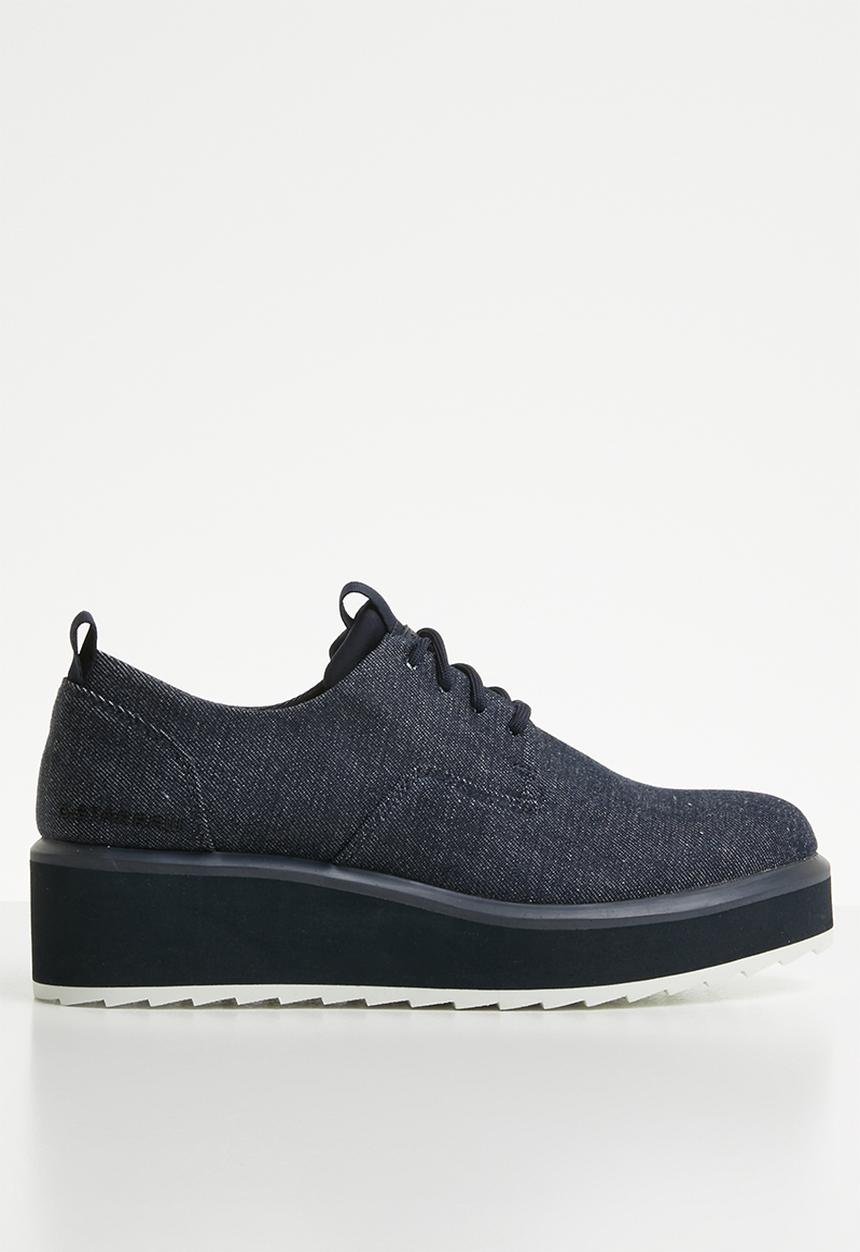 G-STAR - Strett flatform derby denim - dark saru blue